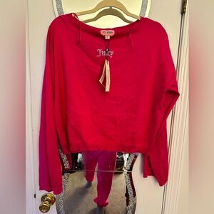 BNWT Juicy Couture Fuchsia Pullover W/L